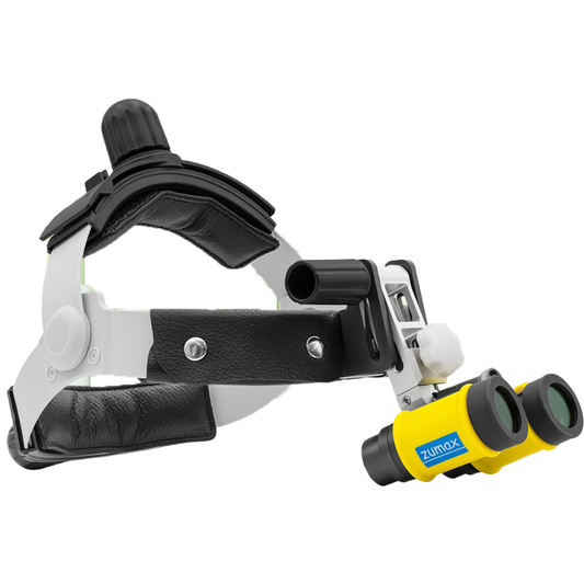 Loupe chirurgicale  ZUMAX SLH montée sur la tête 6.0X 460mm et phare sans fil HL8200
