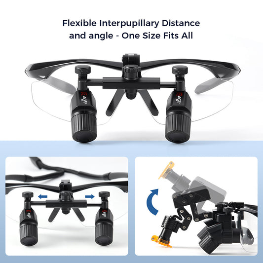Loupes 4-6X  binoculaires dentaires 48 ° Loupes dentaires  spondylose cervicale Médicale et Dentaire