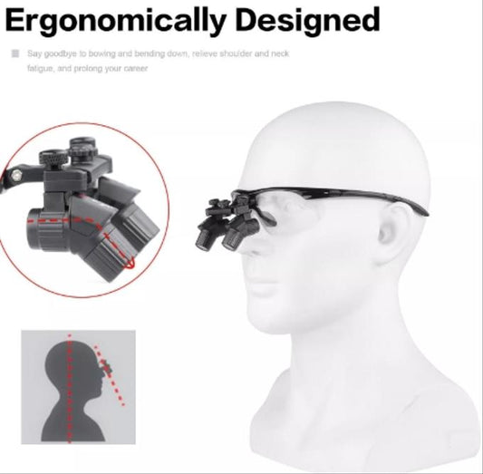 Loupes Chirurgicales Ergonomiques 4.0X 450mm - Loupe de Précision Médicale et Dentaire